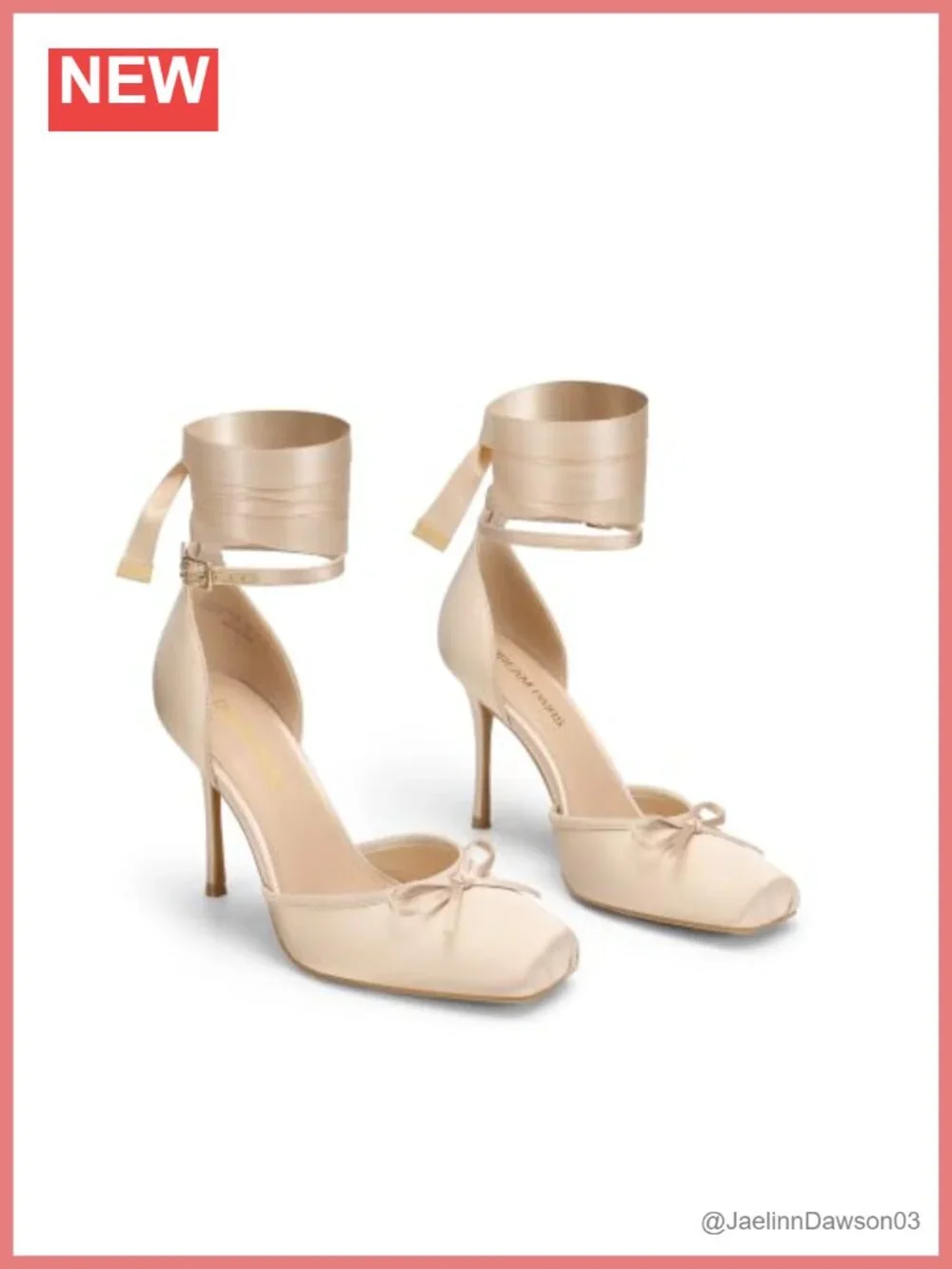 Ballet-Inspired Satin Stiletto Heels Pumps Square Toe Ankle Strap Lace Up Party
